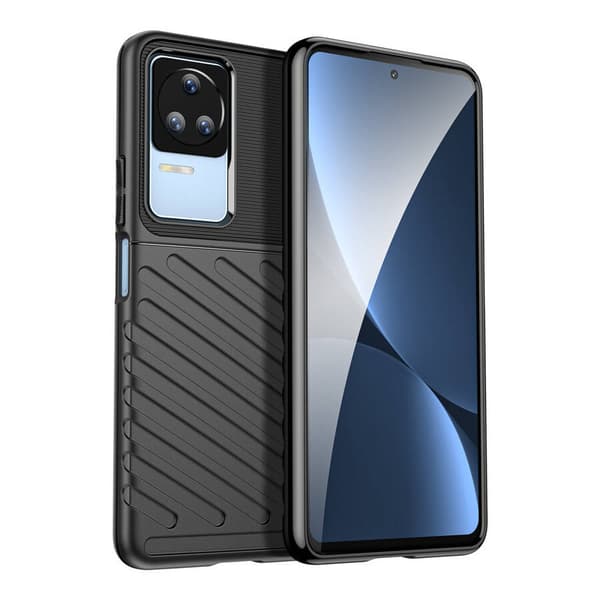 Thunder Case Cover til Xiaomi Poco F4 5G Silikone Armor Cover sort