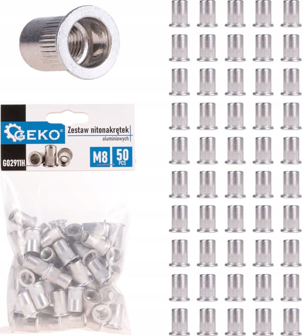 Sæt aluminiumsnitter M8 50 stk (60)