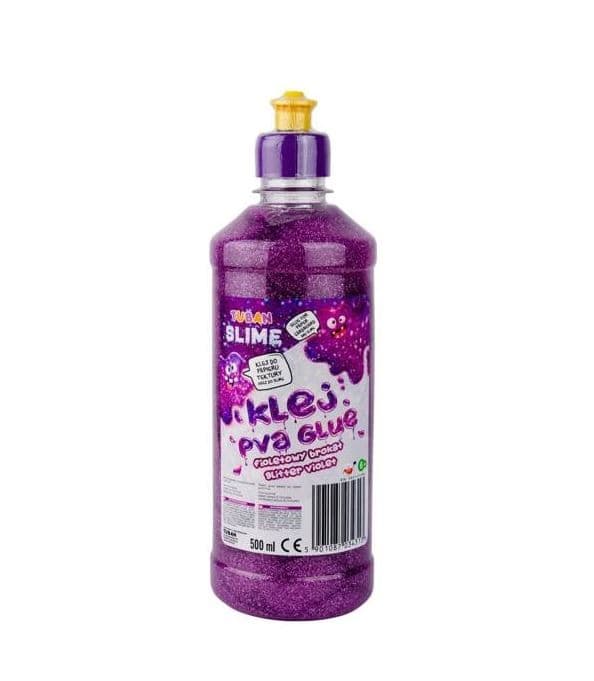 Glitterlim violet PVA 500ml TUBAN