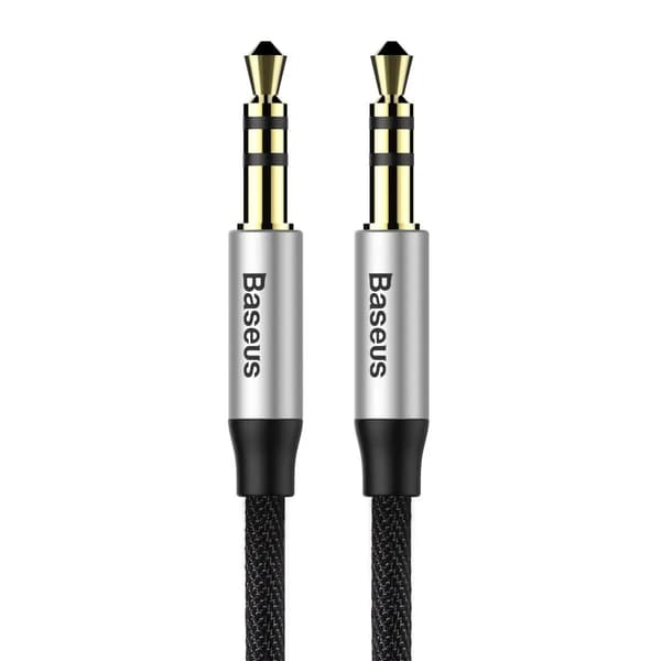 Baseus Audio Yiven M30 -kaapeli 1M hopea/musta (CAM30-BS1)