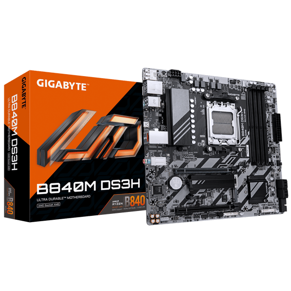 Gigabyte B840M DS3H - bundkort - mikro ATX - Socket AM5 - AMD B840