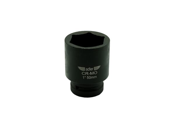ADLER SLAGNØGLETOP 6-KANT 1\" 50mm KORT