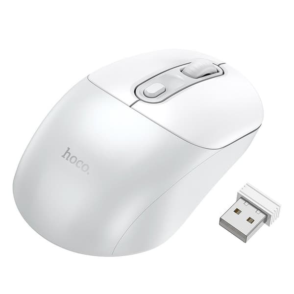 HOCO trådlös mus 2.4G GM28 vitgrå
