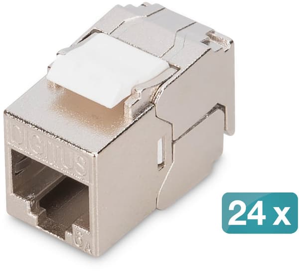 DIGITUS Keystone Cat6A skärmad 24 st. verktygsfri