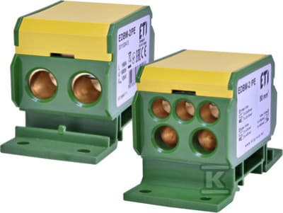 Fördelningsblock 160A 690V TH35 EDBM-2/PE 001102413