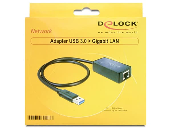 USB3.0-adapter till Gigabit LAN (svart)