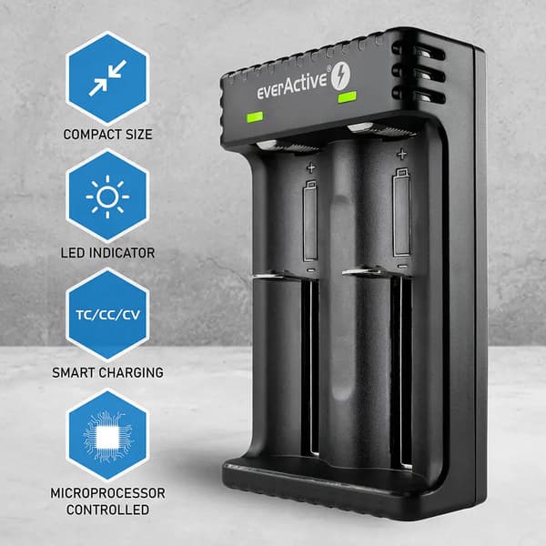 LC-200 Batterioplader til Li-ion Cylindriske Batterier