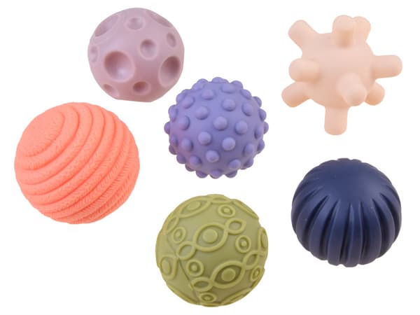 Sæt med gummi sansebolde 6 stk ZA4470