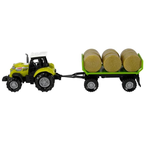 Traktor med tillbehör höbalar släpvagn My Ranch 487487 Mega Creative