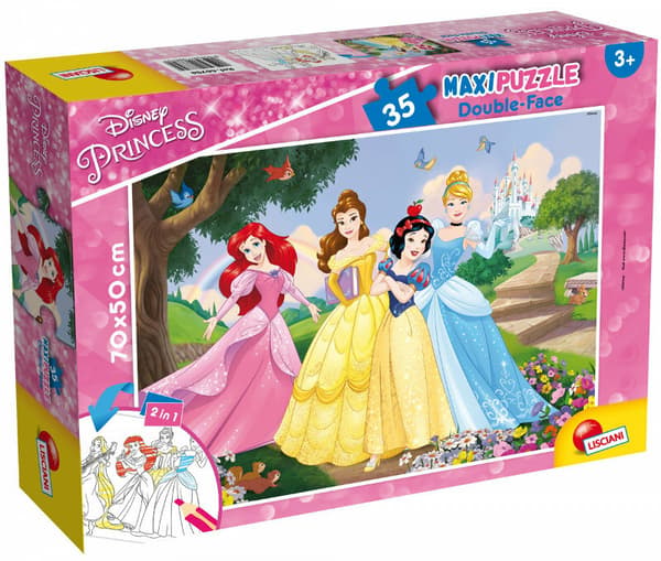 Lisciani Dubbelsidig Maxi Pussel 35 Disney Bok