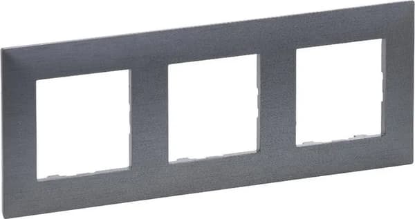 Legrand Kolmoiskehys Legrand Niloe Step 863993 Harjattu teräs