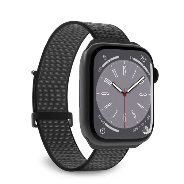 PURO Nylon Sport - Rem til Apple Watch 38/40/41 mm (Sort)