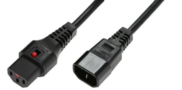 MicroConnect strømkabel C13 IEC Lock - C14 sort 1,5m, PC1003 strømkabel C13 IEC Lock - C14 sort 1,5m, PC1003