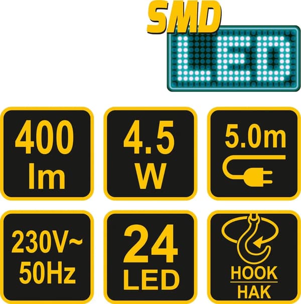 LAMPE VÆRKSTED. KABELFØRT LED 4.5W