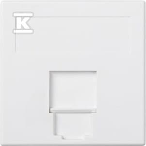 Simon Connect Täckplatta S500 1x RJ med lock universal ren vit 50000085-030