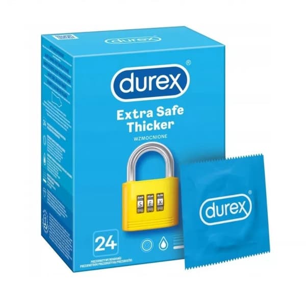Durex Durex Extra Safe Tykkere Forstærkede Kondomer 24 stk