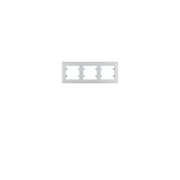 Hager Lumina intense ram 3x horisontell silver (WL5732)