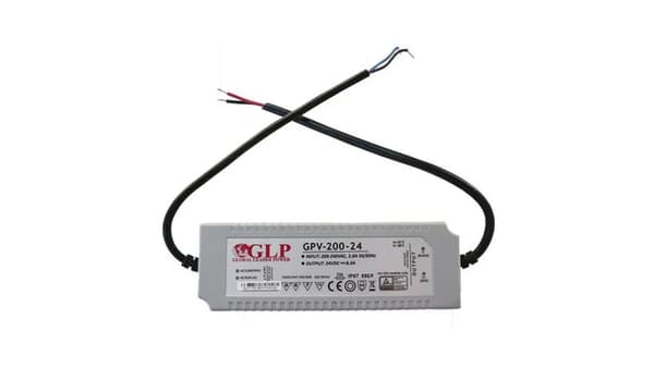 Herm-virtalähde. GLP 24V 200W IP67 GPV