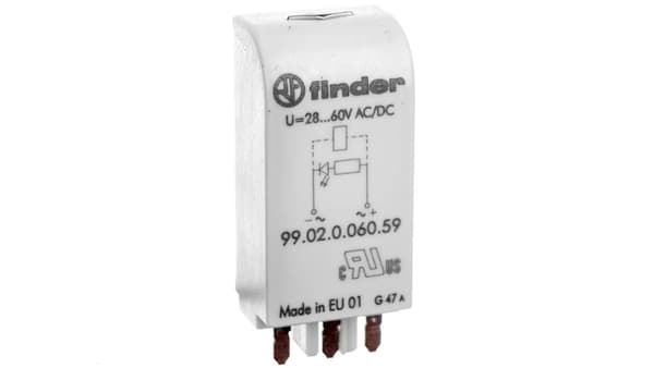 Finder Modul EMC LED grøn 28 - 60V AC/DC (99.02.0.060.59)