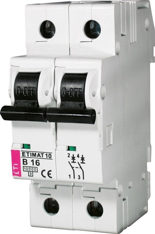 Afbryder 2P C 10A 10kA AC ETIMAT10 002133714