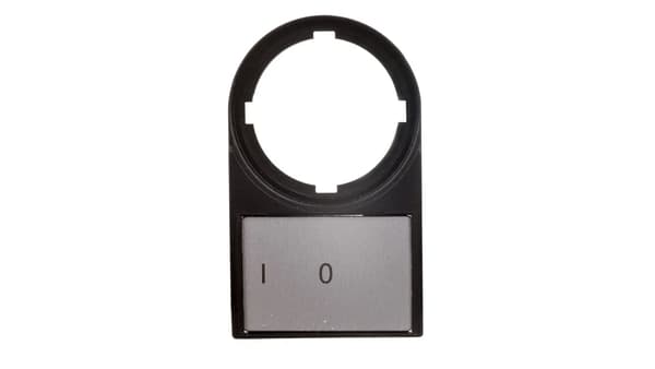 Mærkeplade 0-I 50x30mm sort rektangulær M22S-ST-X88 216485