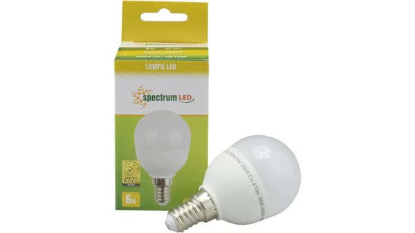 LED KUGLE E14 230V 6W NW SPECTRUM