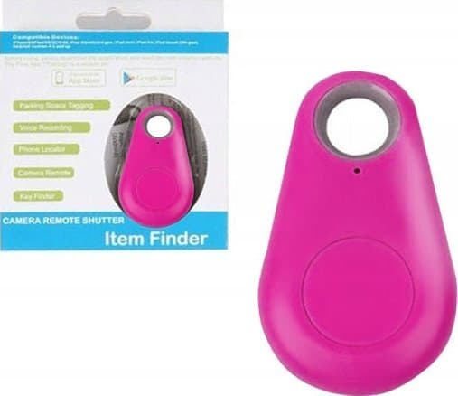 GPS BLUETOOTH NØGLERING TRACKER ANTI-TAB PINK