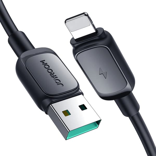Joyroom Multi-Color Series A14 Lightning /USB-A 2,4A Kaapeli 1,2 m – Musta