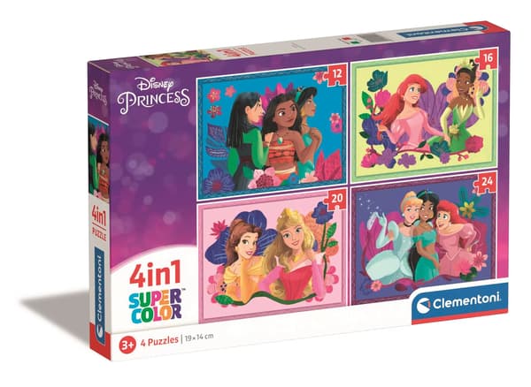 4i1 Super Color Disney Prinsesse Puslespil