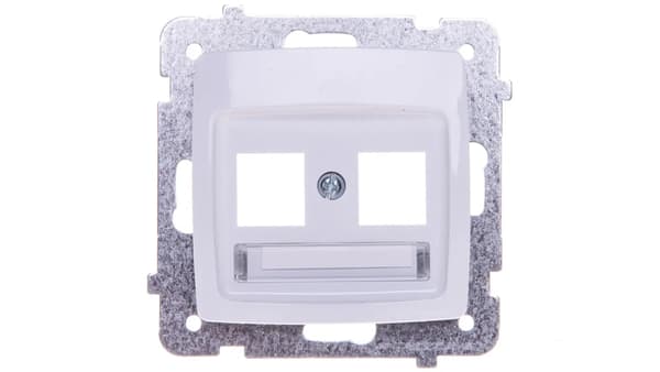 Ospel Dubbel datoruttagshus KARO vit (GPK-2s/p/00)