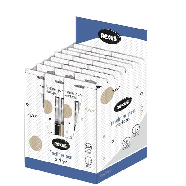 Sort fineliner 2 stk