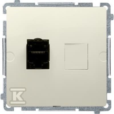 Simon Basic Tietokonepistorasia yksittäinen RJ45 cat. 6 pölysuojattu ilman BM61.01/12