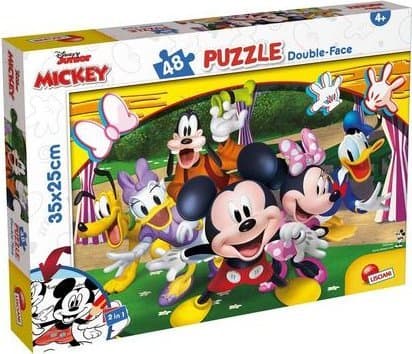 Dobbeltsidet puslespil 48 Mickey