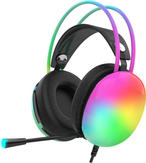 Headset INCA Gaming IGK-X8S 7.1, USB, RGB LED, sort