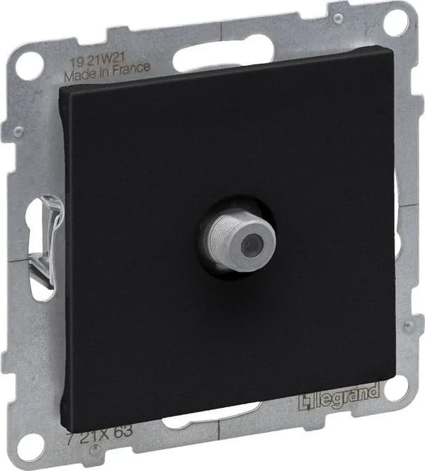 Legrand SUNO TV-stik type F ende 1,5dB sort 721463