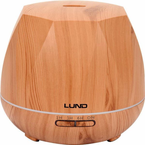 LUND LUFTFUGTER DUFTDIFFUSER 500ml LYS TRÆ MED FJERNBETJENING