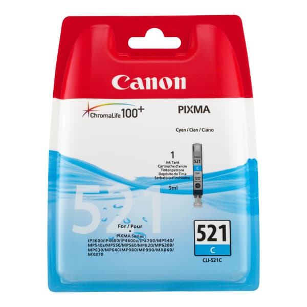 Canon CLI-521C blækpatron - Cyan
