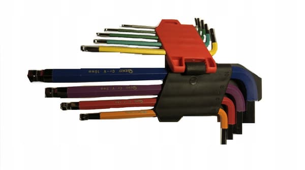Farvede unbrakonøgler 1,5-10mm 9el. CrV (6/48)