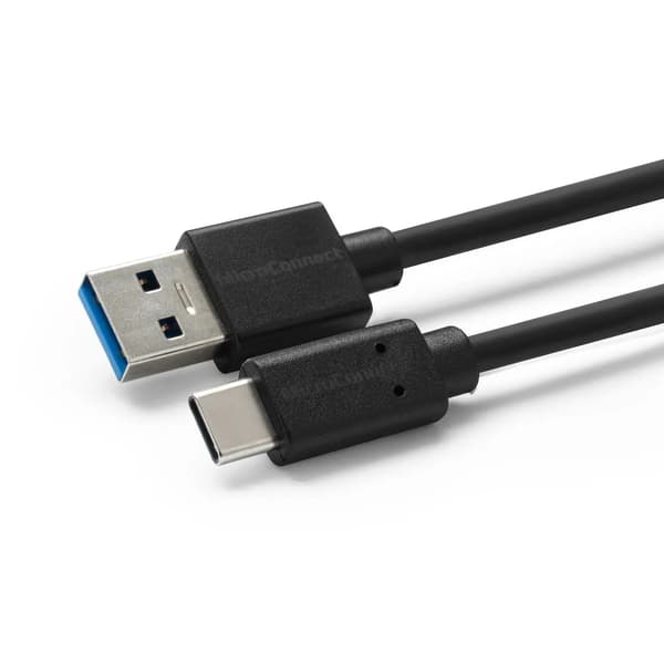 MicroConnect USB C-A 3.2 Gen 2-kabel, 0,5m USB-C Gen2 - USB 3.0 A, sort, 20 gange hurtigere end USB 2.0, SuperSpeed dataoverførsler op til 10 Gbit/s
