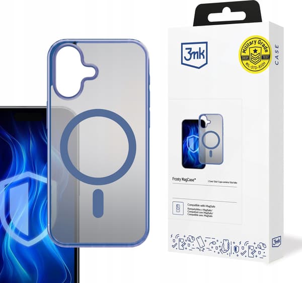 3MK Frosty MagCase iPhone 16 Plus sininen/sininen