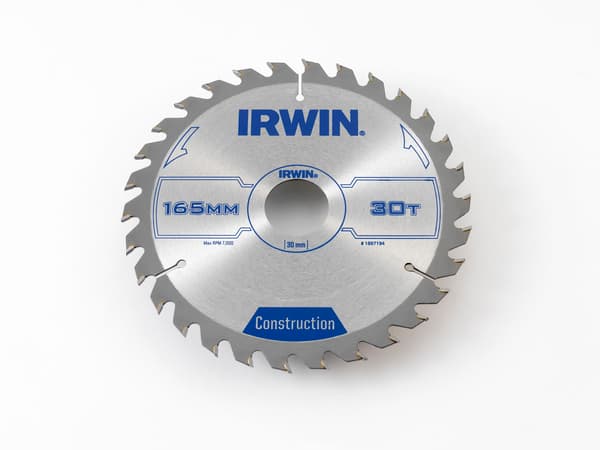 Cirkelsåg 165x30x2,5mm 30z ATB CONSTRUCTION IRWIN
