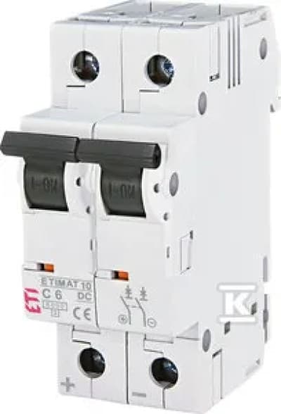 Afbryder 2P C 6A 6kA DC ETIMAT10 002138712