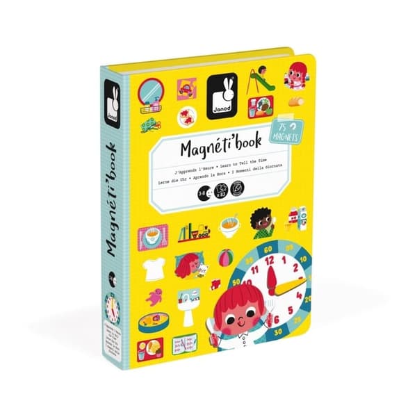 Janod Magnetibook Lära sig klockan