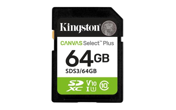 Kingston Flash-kort Canvas Select Plus - SDXC UHS-I - 64 GB