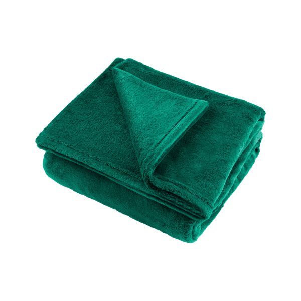 Fleece tæppe 200x220 cm TEESA - grøn