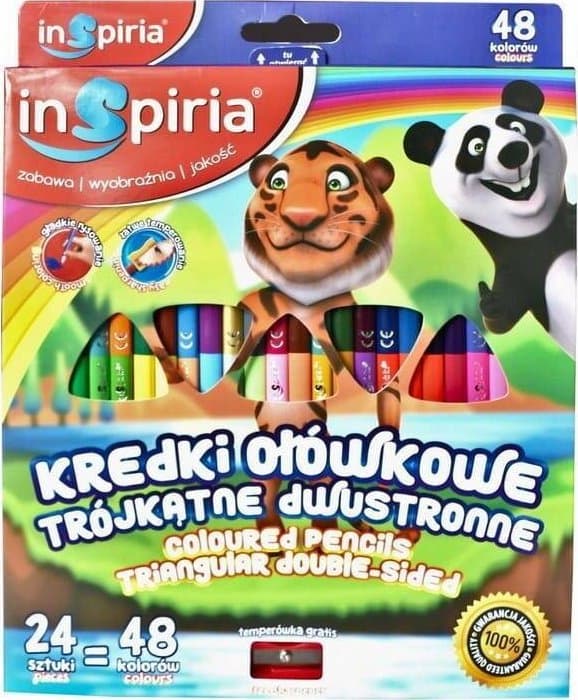 Trekantede blyanter 24=48 farver