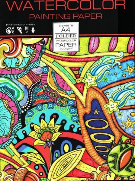 Kunstpapir A4/8K 200g/m2 + mappe FRESH