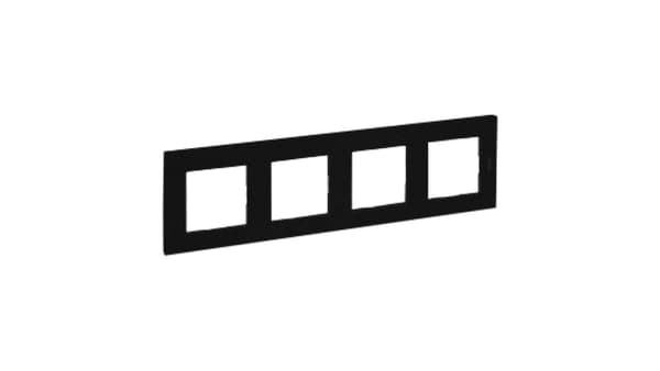 Niloe Step firedobbelt ramme 4x sort 863594