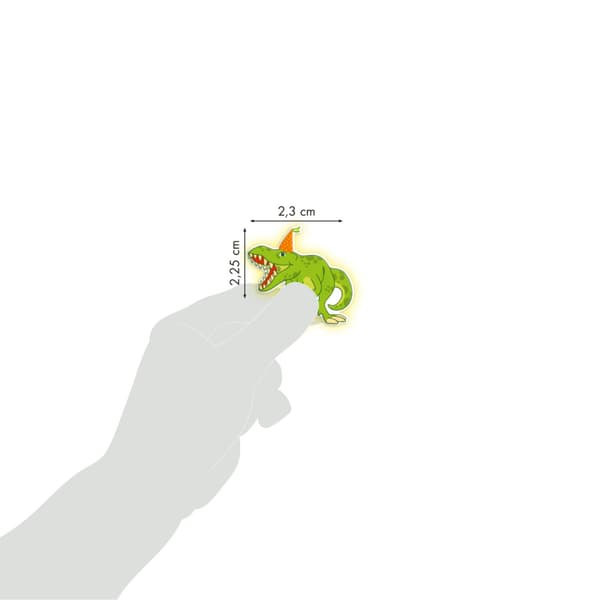 3D pimeässä hohtavat dinotarrat