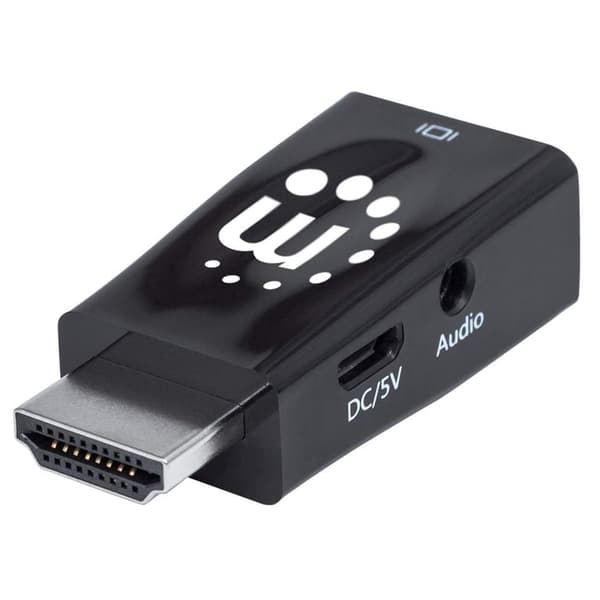 AV-adapter Manhattan HDMI - D-Sub (VGA) + Jack 3,5 mm sort (151542)